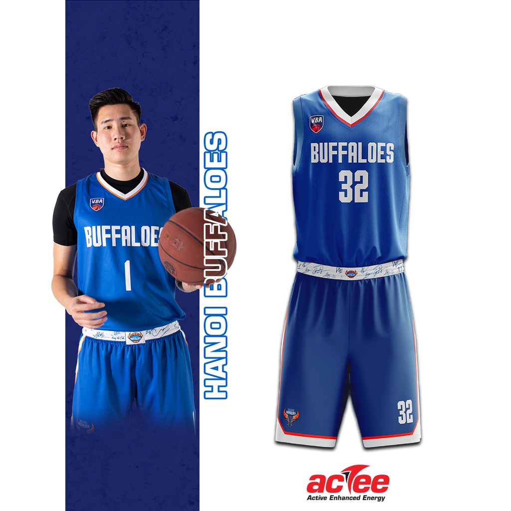 Bộ quần áo bóng rổ actee VBA mùa giải 2021 - Đội Hà Nội Buffaloes ! [