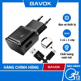 Bộ củ sạc nhanh Samsung 15W typeC cho Note 7/8/9 S7/8/9/10 zin bóc máy - bavok