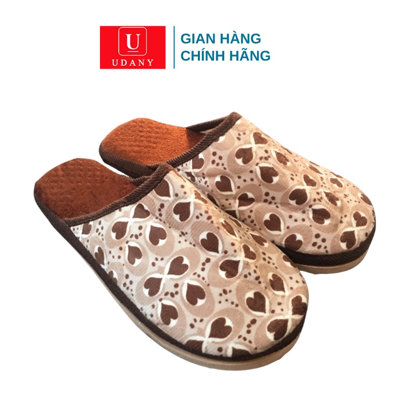 Dép Bông Đi Trong Nhà UDANY Bền Đẹp Có Đế Chống Trơn Trượt - FreeSize - DB01- Không Chọn Màu