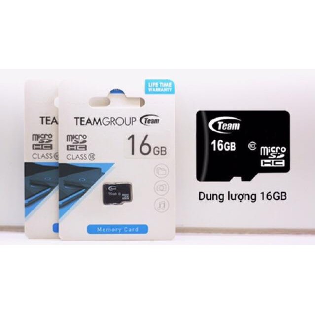 Thẻ nhớ 16GB Team MicroSDHC Class 10 - Hãng phân phối chính thức