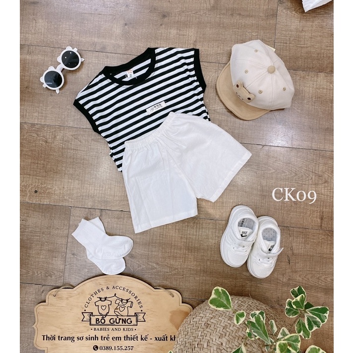 bộ bé trai sọc