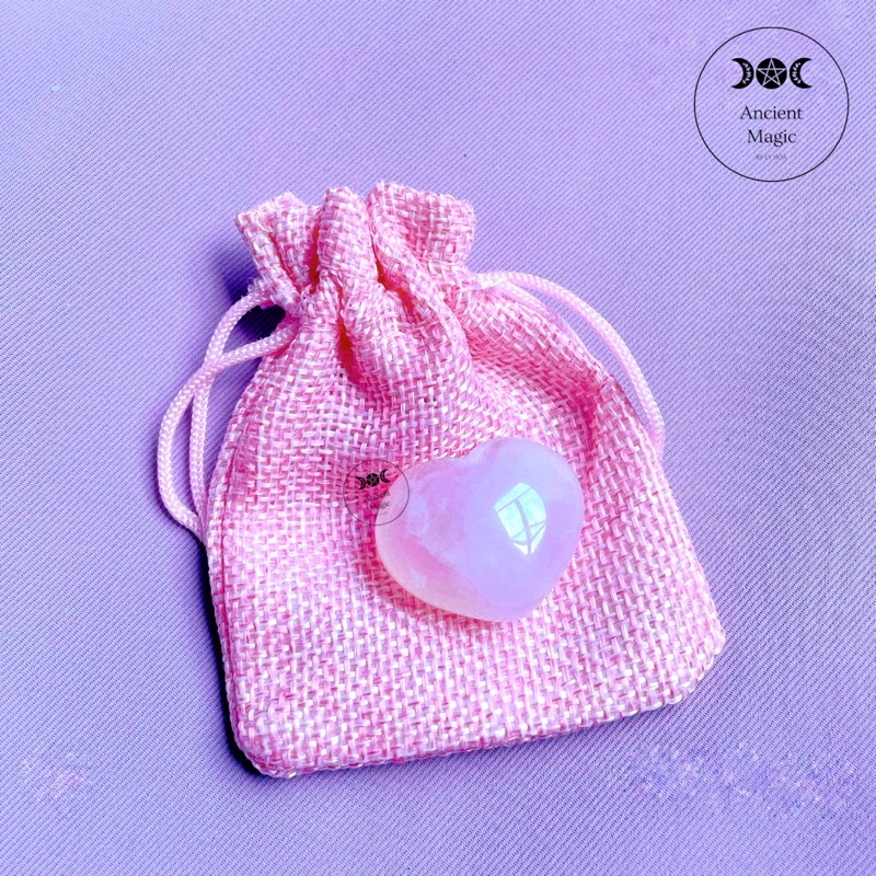 ROSE QUARTZ HEART - Khai vận đào hoa / Cải thiện các vấn đề tình cảm | TẶNG TÚI & THANH TẨY | Ancient Magic by Ly Hỏa