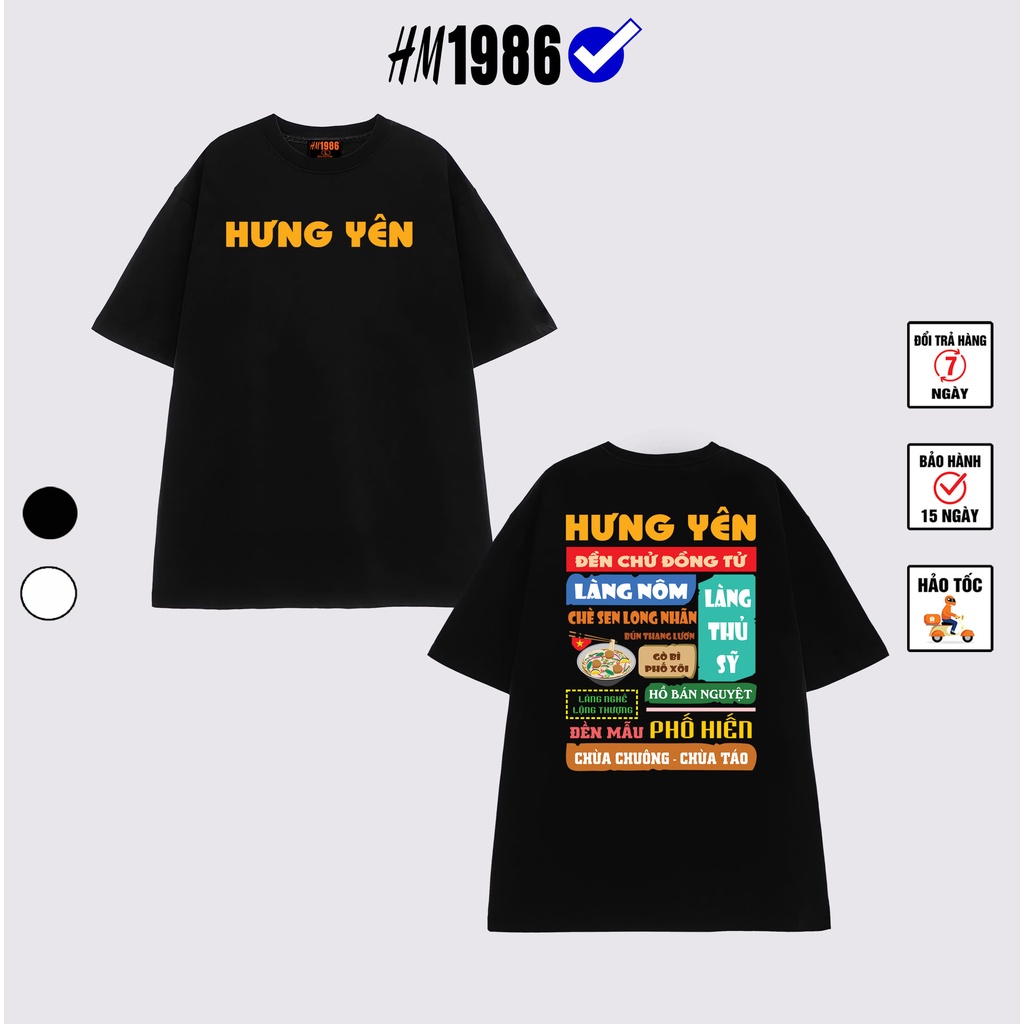 Áo thun tay lỡ unisex nam nữ 63 tỉnh thành VIỆT NAM Hà Nội cotton form rộng oversize nhiều màu phong cách ulzzang hm1986