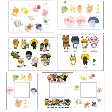 sticker bé đào cắt rời size to SCI13 có bao giấy cute dễ thương bullet journal
