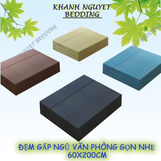 Nệm gấp ngủ trưa văn phòng nệm sinh viên gấp gọn K'home lõi bông ép kích thước 60cmx200cm