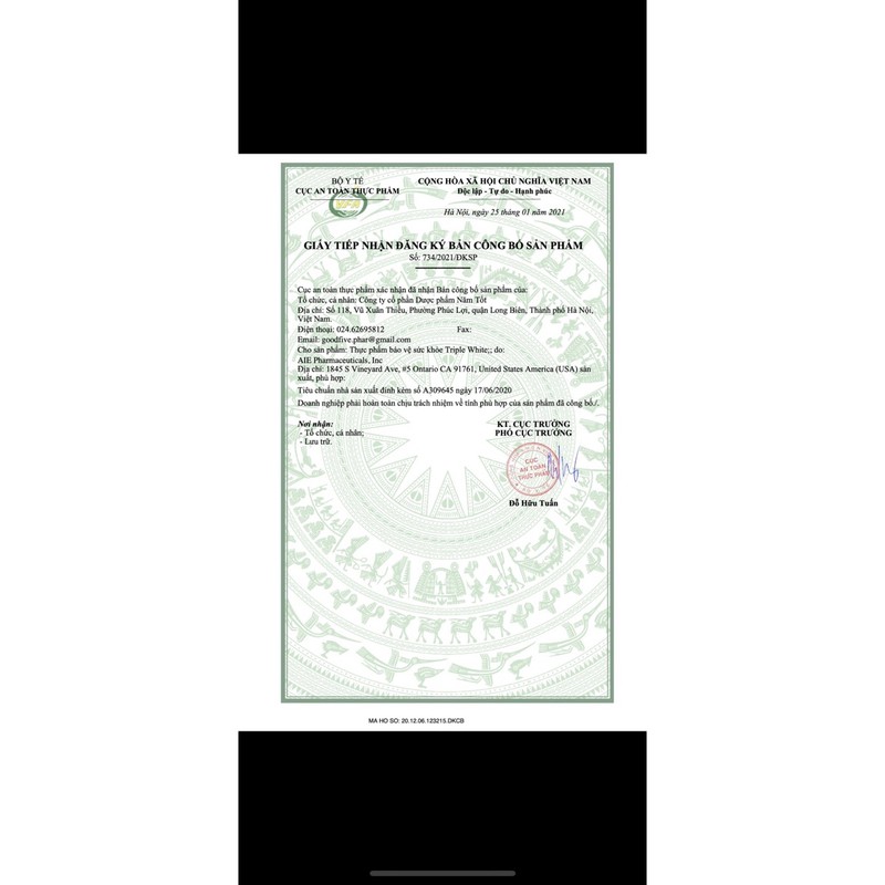 Viên uống chống nắng trắng da Triple White Glutathion 1200 | Thế Giới Skin Care