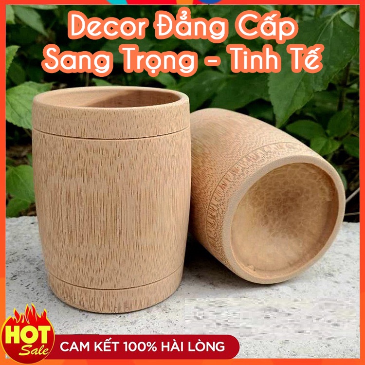 ✅ Cốc Tre Ly Tre Trơn Dùng Uống Trà Hoa Thảo Mộc, Cafe Sang Trọng Hiện Đại Trẻ Trung, An Toàn Môi Trường