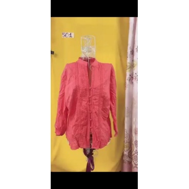 áo sơmi xô màu đỏ cam. S501