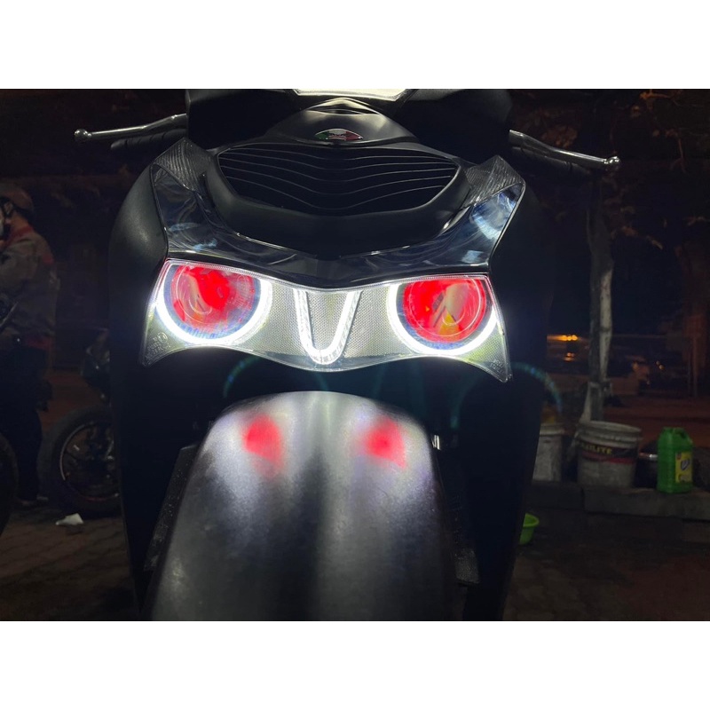 Combo vòng 3D +led đủ combo cho bi cầu vào choá xe máy và ô tô  vòng mắt quỷ +led