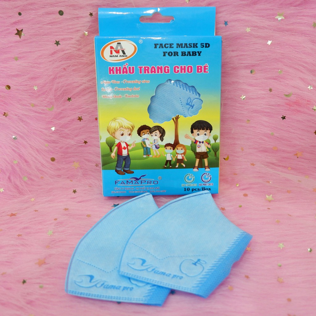 Khẩu trang y tế Nam Anh Famapro VN95, 5D Mask Super Fit đủ màu đủ loại, người lớn trẻ em, hộp 10 cái NPP Shoptido | BigBuy360 - bigbuy360.vn