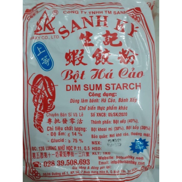 Bột Há Cảo Sanh Ký 1KG Date 2023 dùng làm Há cảo hoặc các loại bánh khác ( Giao nhanh HCM)