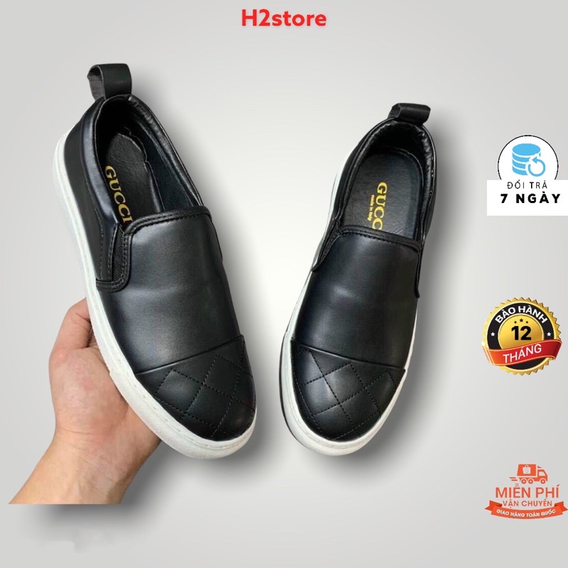 Giày slipon nam da cao cấp, giày lười gc da hàng Fullbox.