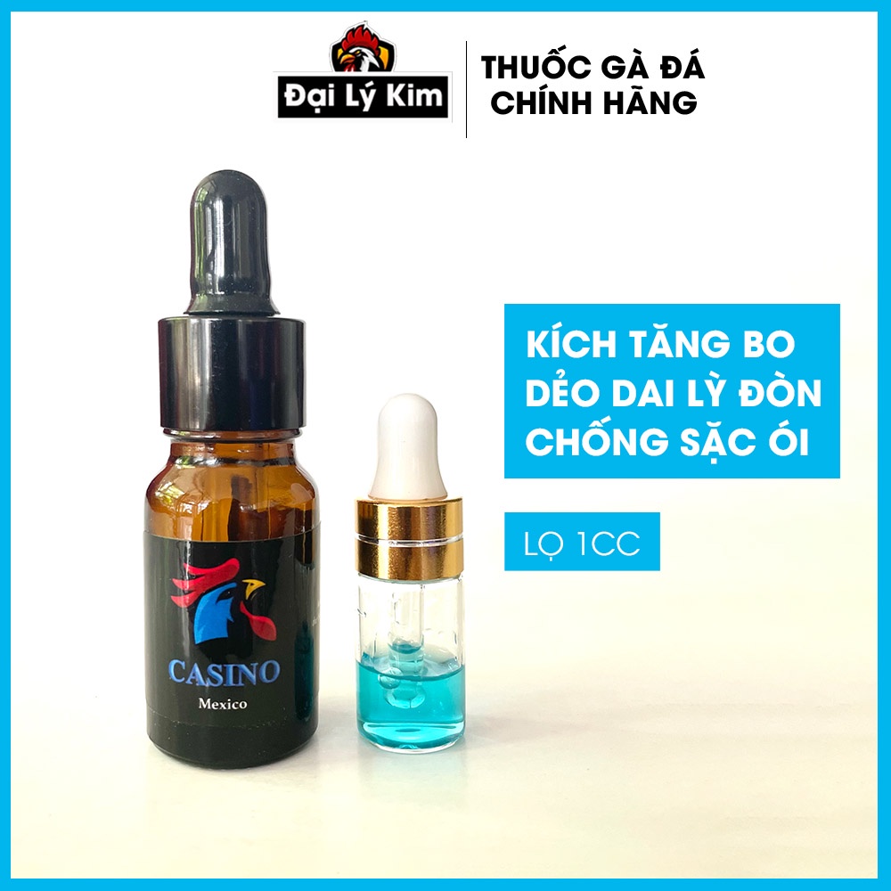 Sản phẩm hổ trợ tăng bo gà đá Casino xanh, 1cc, nhập khẩu Mexico chính hãng
