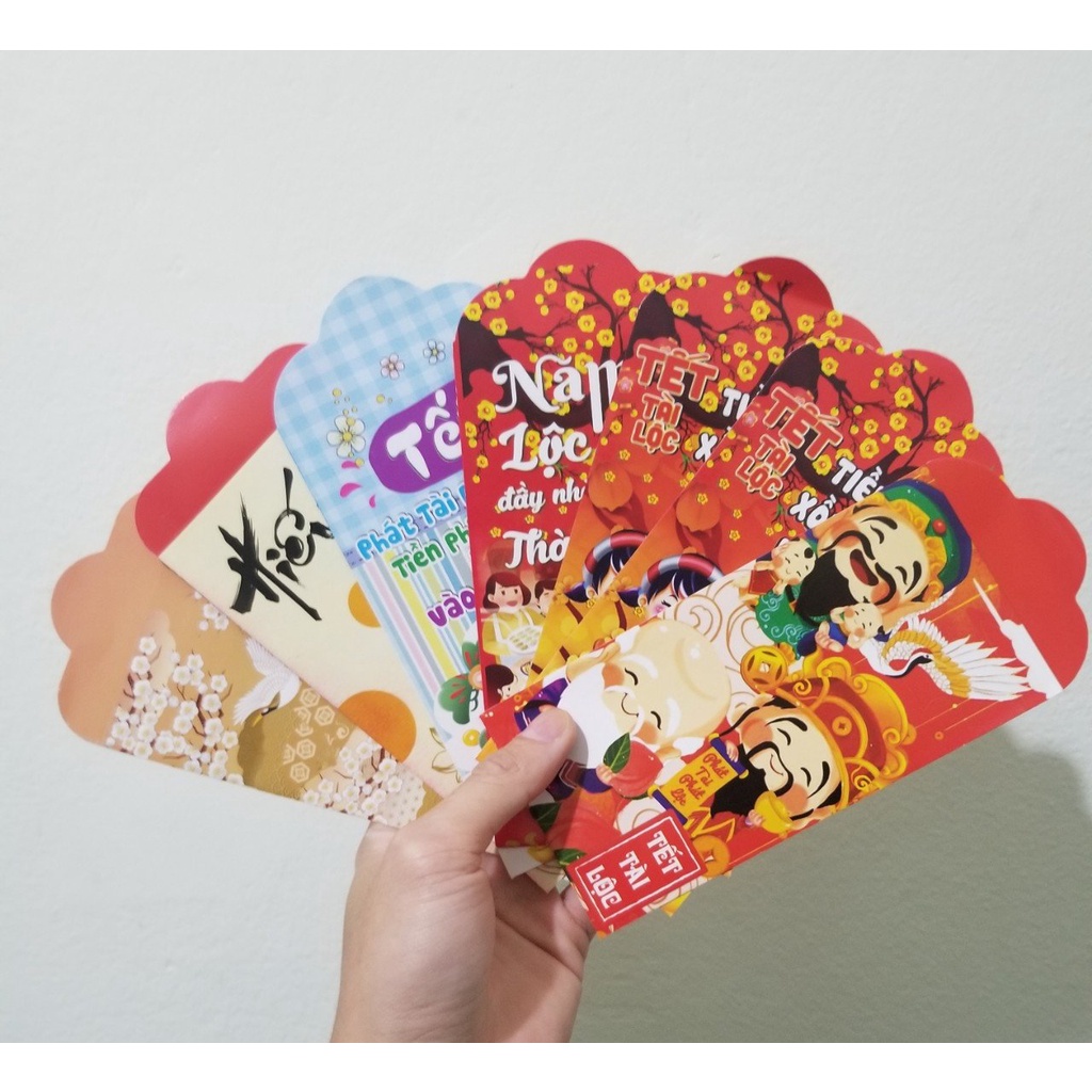 Combo 10 lì xì truyền thống năm mới 2022- Bao lì xì chúc mừng năm Tân sửu [CHỌN NHIỀU MẪU ĐẸP]