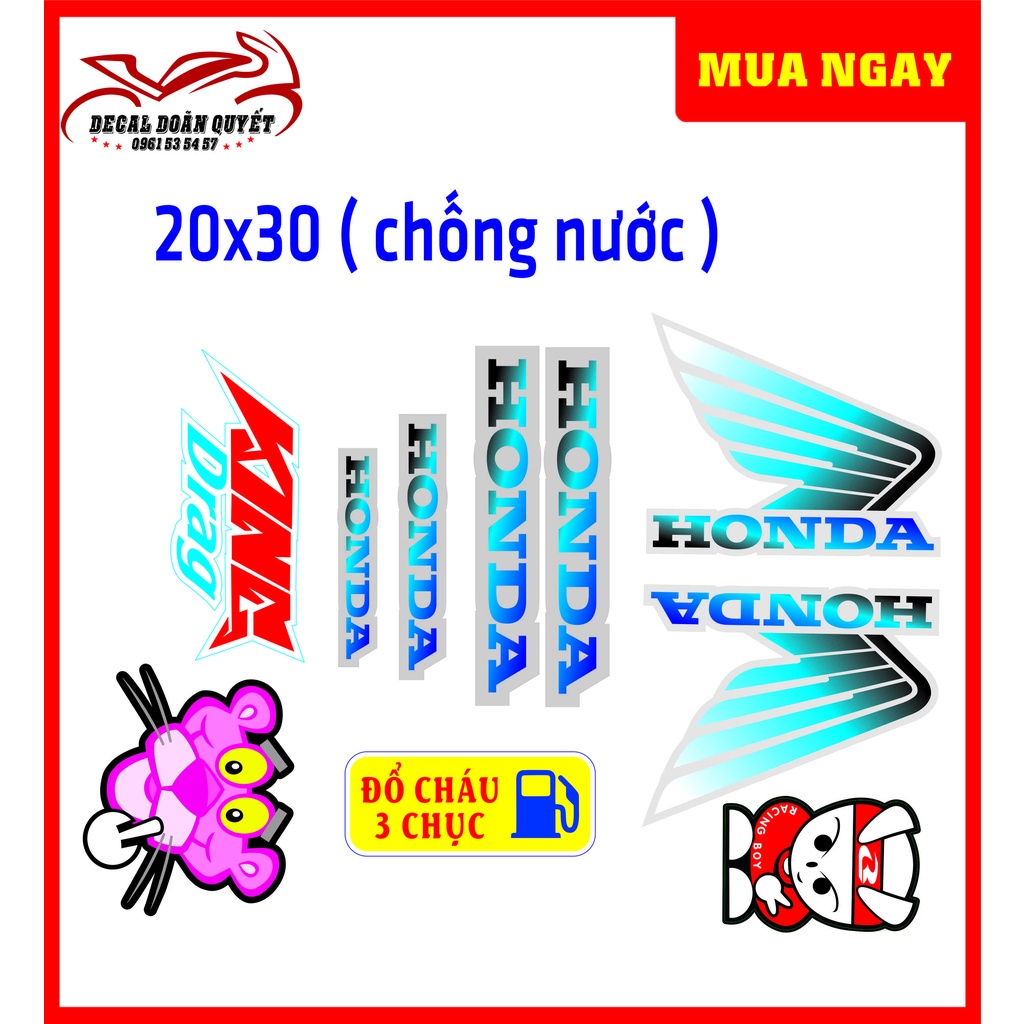 Logo dán xe - Sticker 3 lớp cao cấp - Tem dán xe, dán điện thoại, dán mũ bảo hiểm chống nước