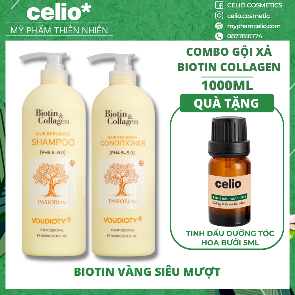 Dầu Gội Biotin Collagen Trắng CHÍNH HÃNG 1000ml Giảm Rụng Tóc Hỗ Trợ Mọc Tóc Phục Hồi Tóc Hư Tổn Khô Xơ - RUBY STORE