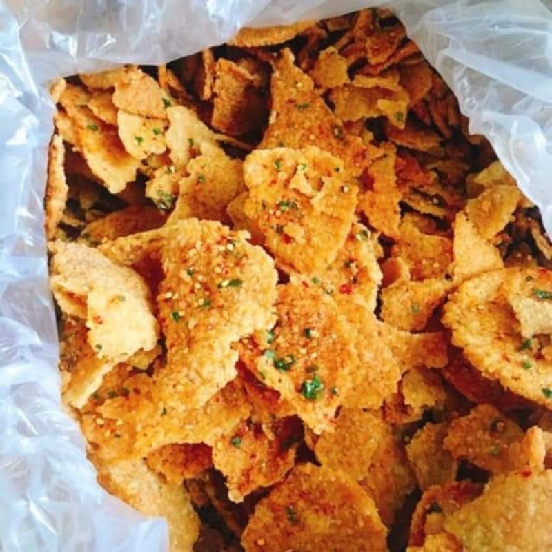 300gr cơm cháy mắm hành nguyên miếng thơm ngon giòn tan