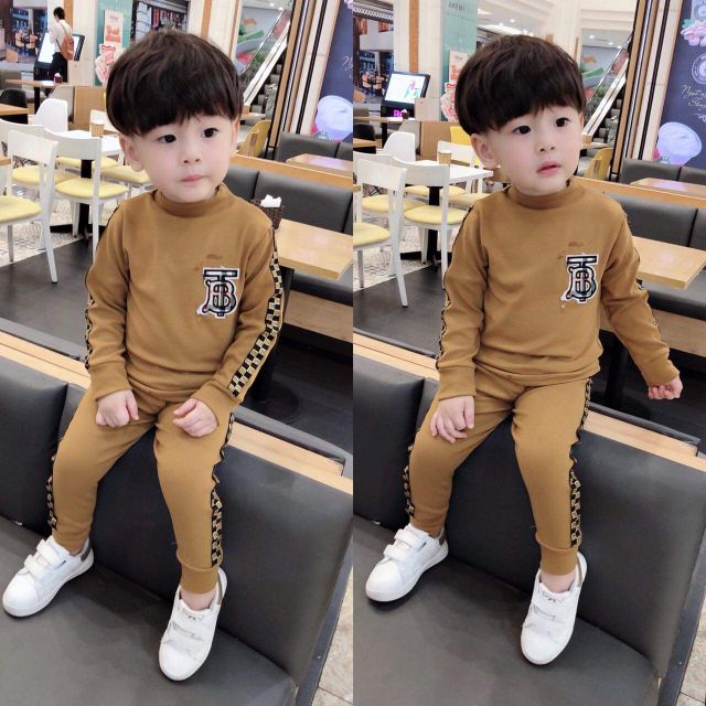 Sét bộ cotton len cổ 3 phân cho cả bé trai bé gái