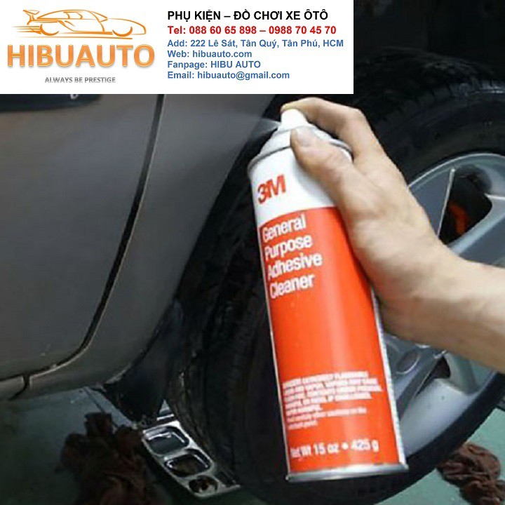 Dung Dịch Tẩy Keo, Nhựa Đường, Decal, Nhãn Dán 3M General Adhesive Cleaner 08987 | HIBUAUTO