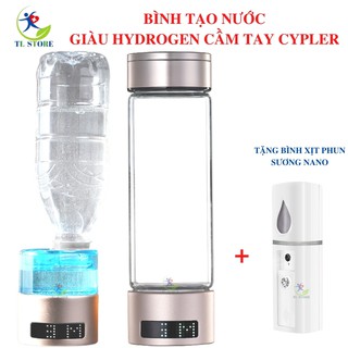Bình tạo nước ion kiềm giàu hydro Cypler tặng máy phun sương nano mini