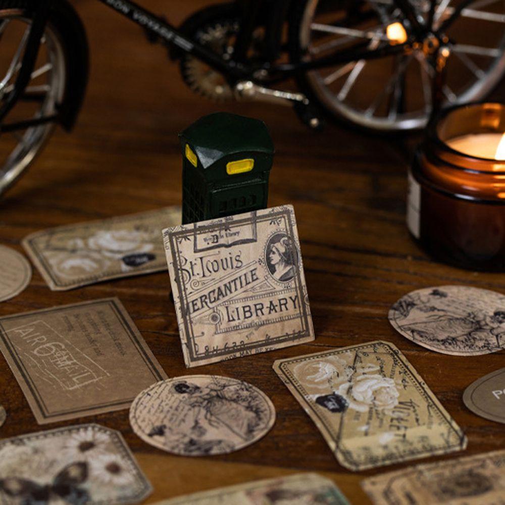 Set 40 Miếng Dán Trang Trí Sổ Tay DIY Phong Cách Retro