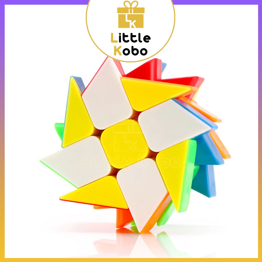 Rubik Windmill Cube Stickerless MoYu MeiLong MFJS Rubic Biến Thể Đồ Chơi Trí Tuệ