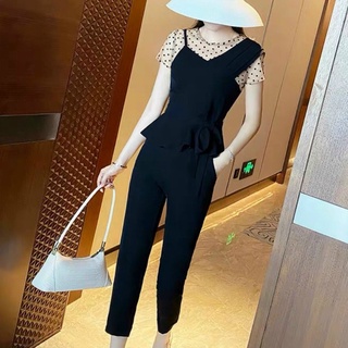 Set bộ nữ đen quần dài big size,oversize không tay công sở dạo phố size lớn
