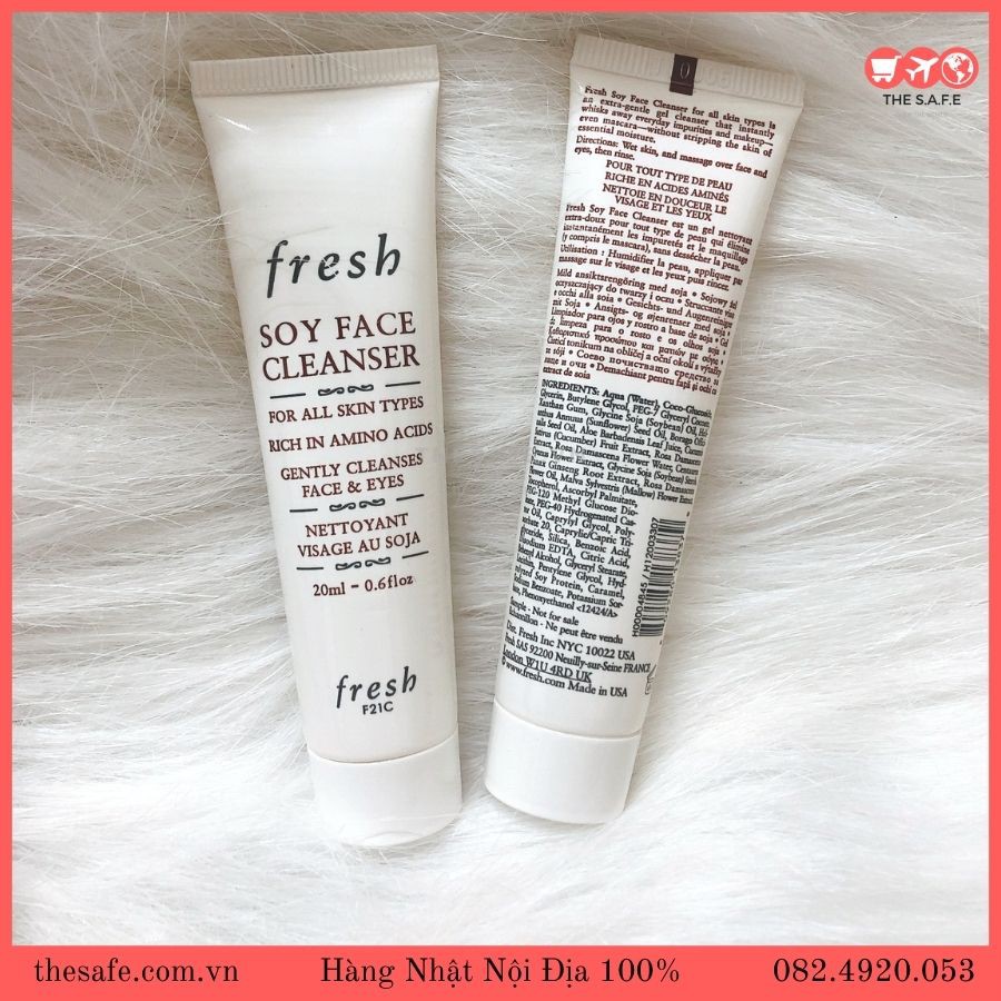 (Travel Size) Sữa Rửa Mặt Đậu Nành Fresh Soy Face Cleanser For All Skin Types 20ml