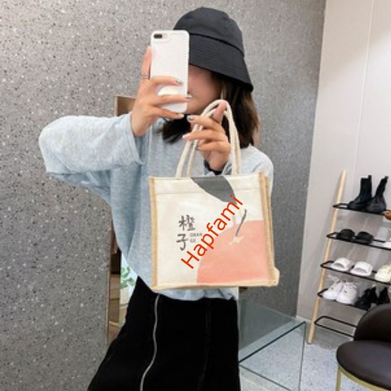 Túi cói mini đi biển nữ đẹp đi chơi thời trang dễ thương cute cá tính phong cách Vintage  – Hapfami