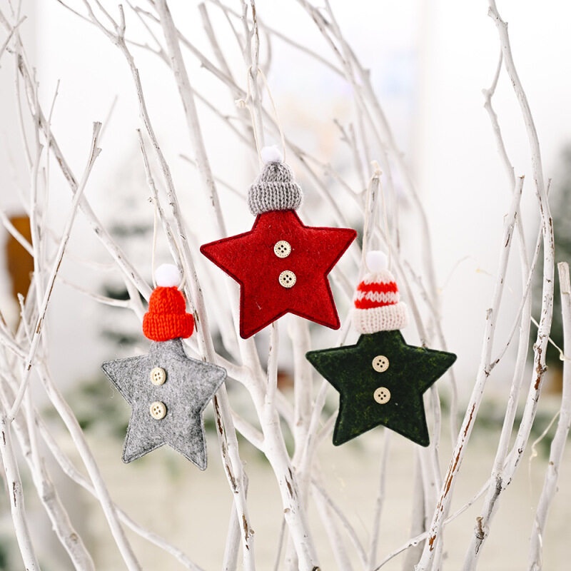 Mặt treo trang trí hình ngôi sao năm cánh dành cho cây thông noel Giáng Sinh