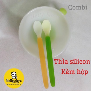 THÌA ĂN SILICON KÈM HỘP COMBI