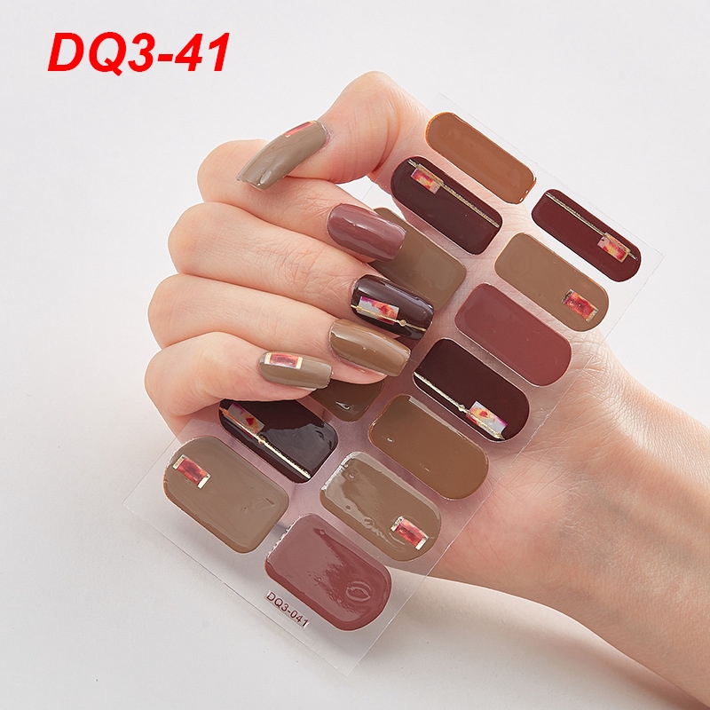 Set 14 miếng dán móng tay nhãn dán thời trang 3d độc đáo Dq3_41-60
