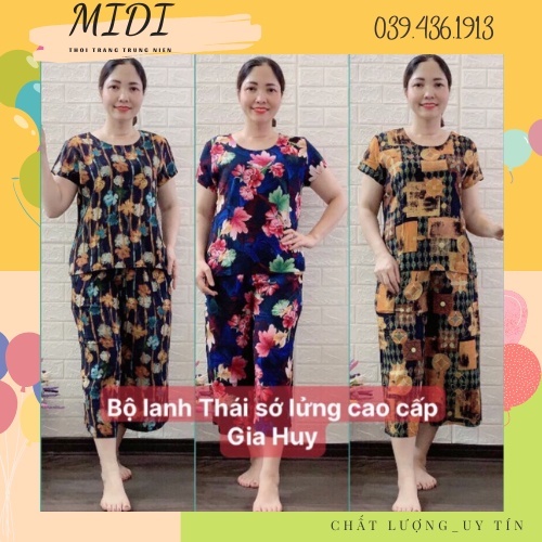 Bộ lanh trung niên mặc ở nhà, đồ cho mẹ
