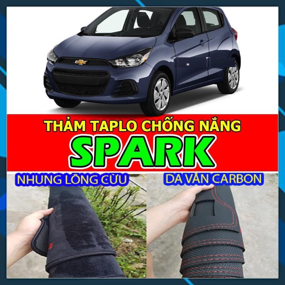 THẢM TAPLO CHEVROLET SPARK THẢM CHE NẮNG TAPLO OTO CAO CẤP DA VÂN CARBON NHUNG LÔNG CỪU HÀNG 3 LỚP BẢO HÀNH 24 THÁNG