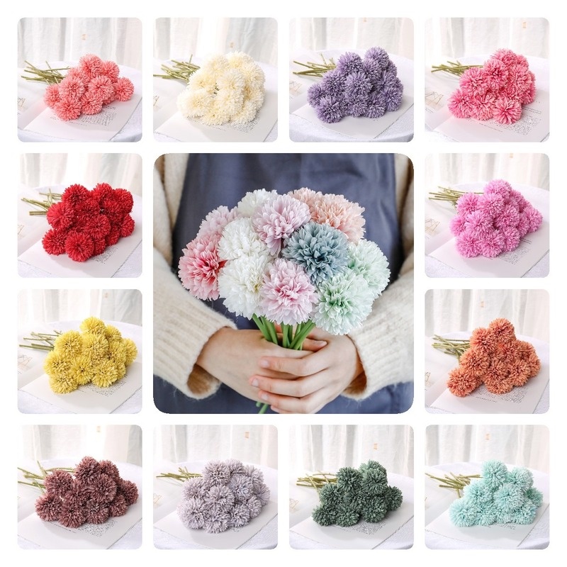 Bó Hoa Bồ Công Anh Giả Bằng Lụa Dùng Trang Trí Nhà Cửa / Sân Vườn DIY