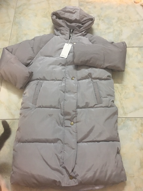 Hàng Order (Sẵn Đen M,Ghi S) - Áo phao dáng dài AP01 - (Hình thật ở cuối) | BigBuy360 - bigbuy360.vn