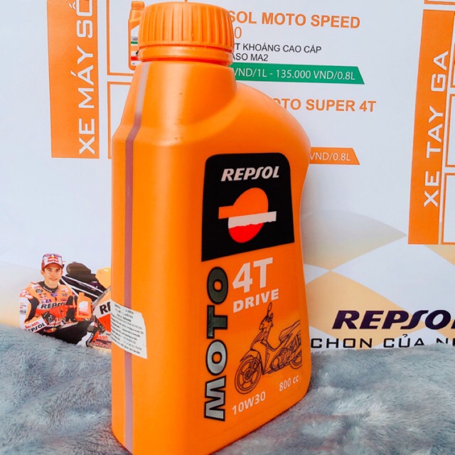 Nhớt Repsol Moto Drive 4T 10w30 800ml