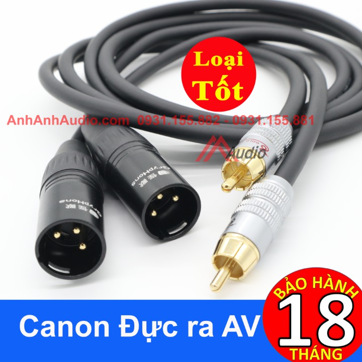 [Mã ELHACE giảm 4% đơn 300K] Dây Canon Đực ra AV Canare , Giá 2 sợi như hình