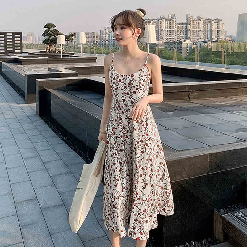 Váy Hoa Nữ, Váy Nữ Họa Tiết Hoa Nhí Hai Dây Nhẹ Nhàng Moda.H