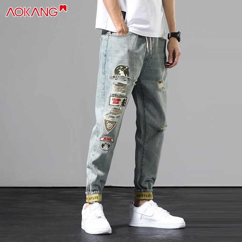 Quần short jeans AOKANG thời trang cá tính cho nam