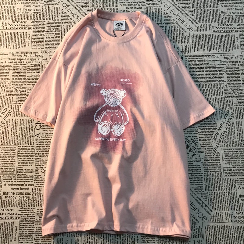 Áo Thun Nữ Tay Ngắn In Hình Thời Trang Hàn Quốc