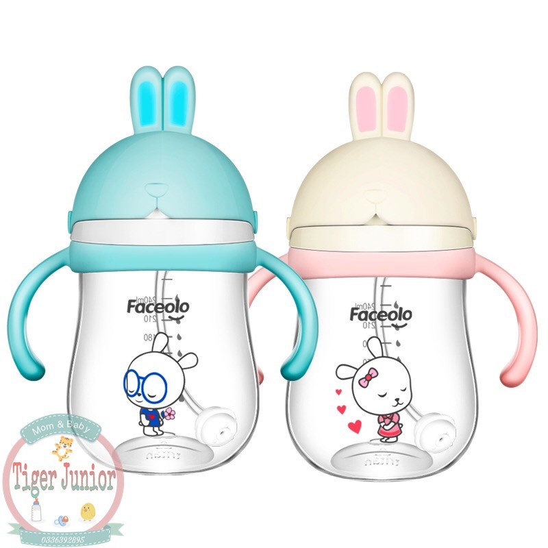 Bình tập uống chống sặc FACEOLO 240ml cho bé