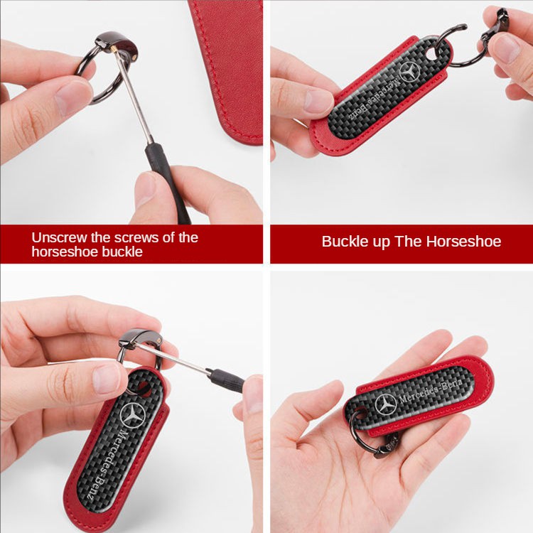 Móc khóa sợi carbon cao cấp cho Mercedes-Benz BMW Audi Porsche Honda Toyota