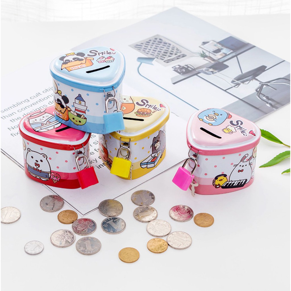 Hộp đựng tiền xu bằng thép nhiều màu độc đáo - Ống đựng tiền xu cho bé ( phát màu ngẫu nhiên ) | BigBuy360 - bigbuy360.vn