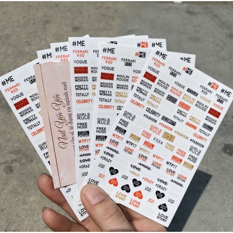 Sticker hình dán móng
