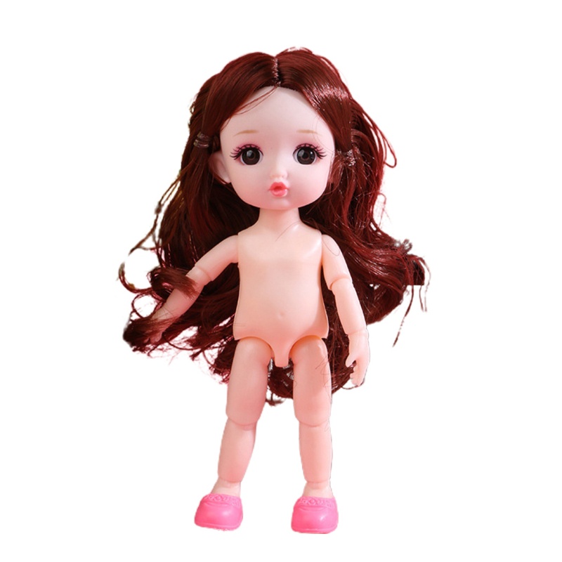 Bộ Tóc Giả 13 Khớp Nối Có Thể Di Chuyển 17cm Dành Cho Búp Bê Nữ