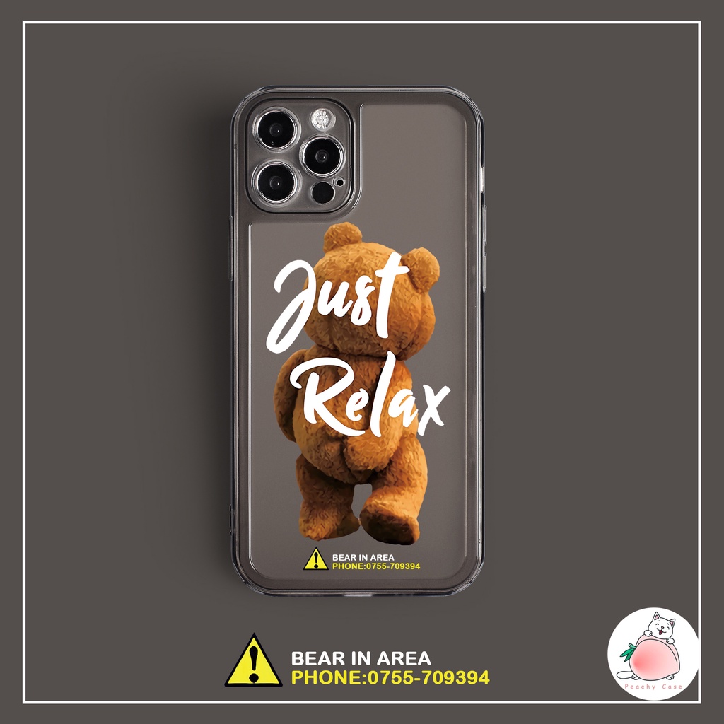 Ốp Điện Thoại Trong Suốt Họa Tiết Gấu Teddy Dễ Thương Dành Cho iPhone 14 13 12 11 Pro Max Xr Xs X 7 8 Plus