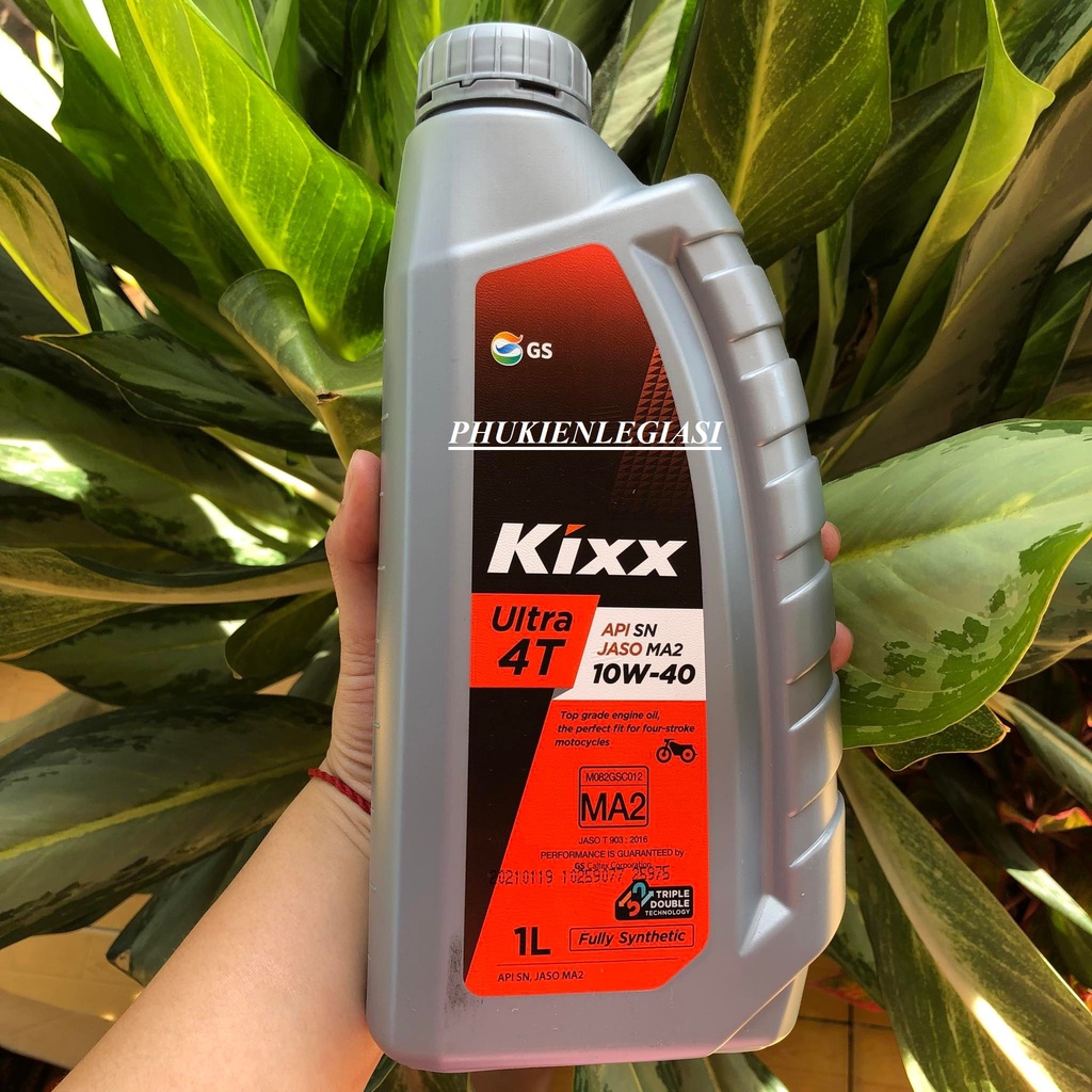 (Thùng 12 chai) Nhớt Kixx 10W40 Fully Synthentic xe số tổng hợp toàn phần nhập khẩu Hàn Quốc