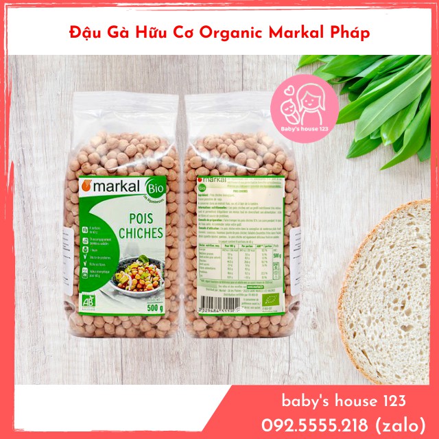 Tách Lẻ - Đậu Gà Hữu Cơ Organic Markal Bio Pháp Cho Bé Ăn Dặm Từ 6 Tháng - Gói 100gr