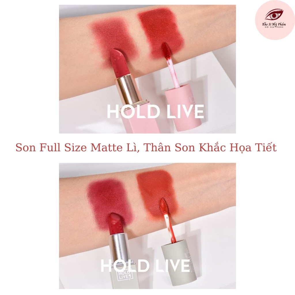 Set Son HOLD LIVE 4 Cây Kèm Túi Quà Tặng Sang Trọng
